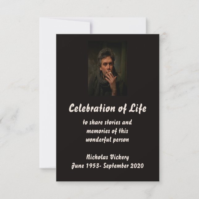 Invitation Service Memorial Personnalisé Motorcycle Biker (Devant)
