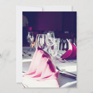 Invitation Serviette jaune élégante pour banquet de dîner de 