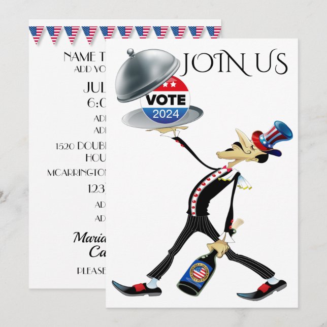 Invitation Servir l'élection 2024 (Devant / Derrière)