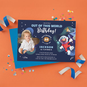 Invitation Sesame Street   Elmo - Photo d'anniversaire dans l