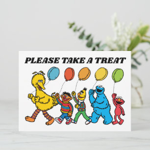 Invitation Sesame Street Pals Ballons d'Anniversaire Prendre 
