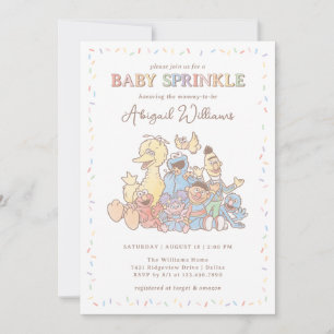 Invitation Sesame Street Pals Confetti Baby Sprinking