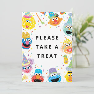 Invitation Sesame Street Pals Confetti   Prendre Une Traite
