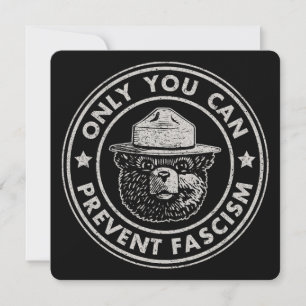 Invitation Seulement vous pouvez prévenir le fascisme Vintage