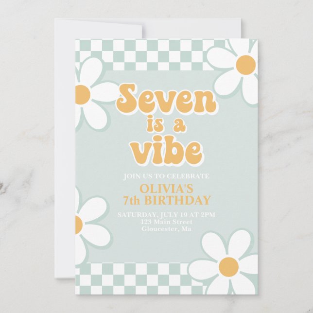 Invitation Seven est une Vibe Retro Check Mint (Devant)