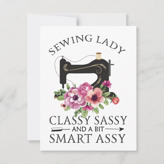Invitation Sewing Lady Class Sassy And A Bit Smart Assy (Devant)