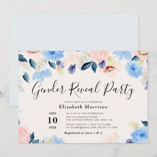 Invitation sexe floral révéler l'invitation de la partie