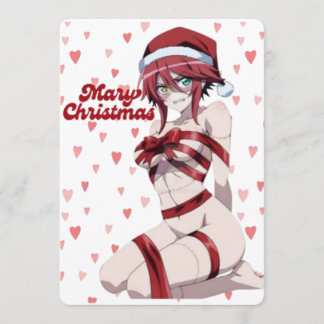 Invitation Sexy Santa Marry Cristmas Wrapped Anime Girl