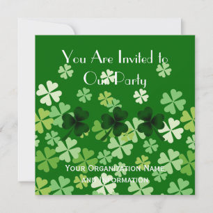 Invitation Shamrock et quatre feuilles