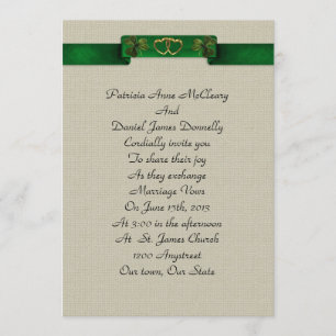 Invitation Shamrock irlandais élégant
