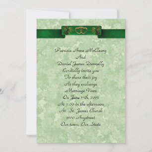 Invitation Shamrock irlandais élégant
