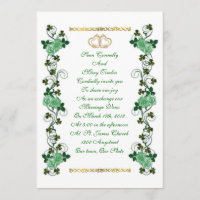 Shamrocks irlandais et roses verts