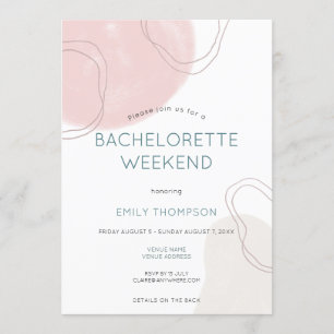 Invitation Shapes Lines Itinéraire Bachelorette Party Week-en