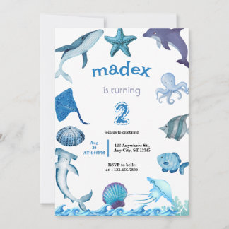 Invitation Shark Under the Sea Birthday Party