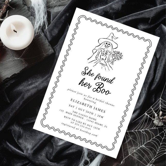 Invitation She Found Her Boo Ghost Floral  Bridal Shower  (Créateur téléchargé)