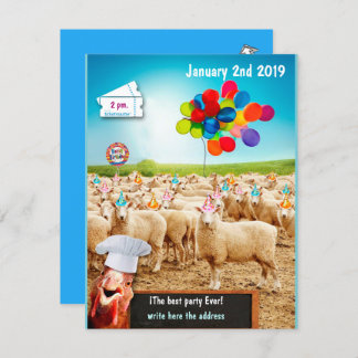 Invitation sheep birthday