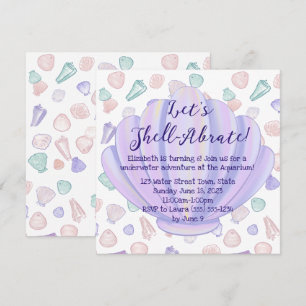 Invitation Shellabrate Seashell Under the Sea Anniversaire