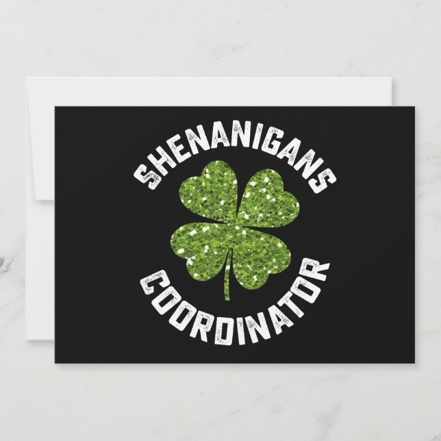 Invitation Shenanigans Coordonnateur Funny St Patrick's Day (Devant)