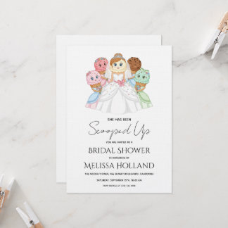 Invitation She's Been Scooped Up Ice Cream Bridal Shower