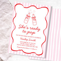 She's Ready To Pop Red Soda Bottle Baby Shower