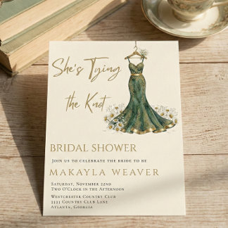 Invitation She's Tying the Knot Daisies Dress Bridal Shower