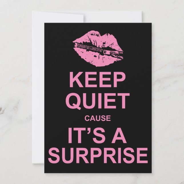 Invitation Shhh… gardez la cause tranquille que c'est une (Devant)