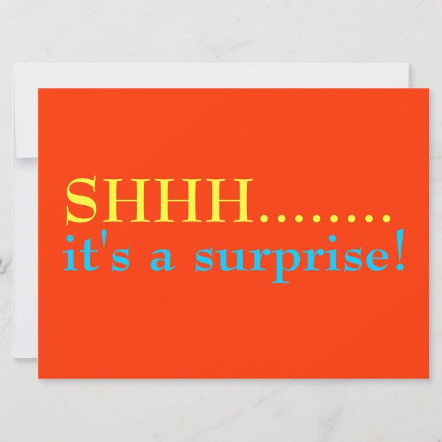 Invitation SHHH, Surprise Cinquantième anniversaire Invitatio (Dos)