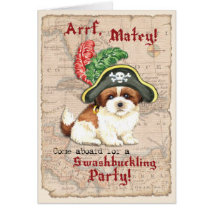 Invitation Shih Tzu Pirate