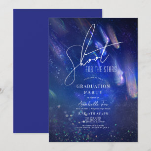 Invitation Shoot for the Stars Comet Stars Space Graduation