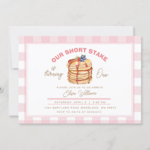 Invitation Shorstack Pancake Petit-déjeuner Anniversaire