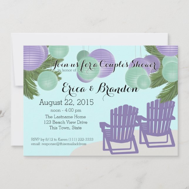 Invitation Shower de Beach (Devant)