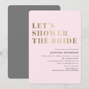 Invitation Shower The Bride Blush & Gold Fête de l'mariée