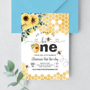Invitation Si doux d'être un thème de fête d'abeille premier 
