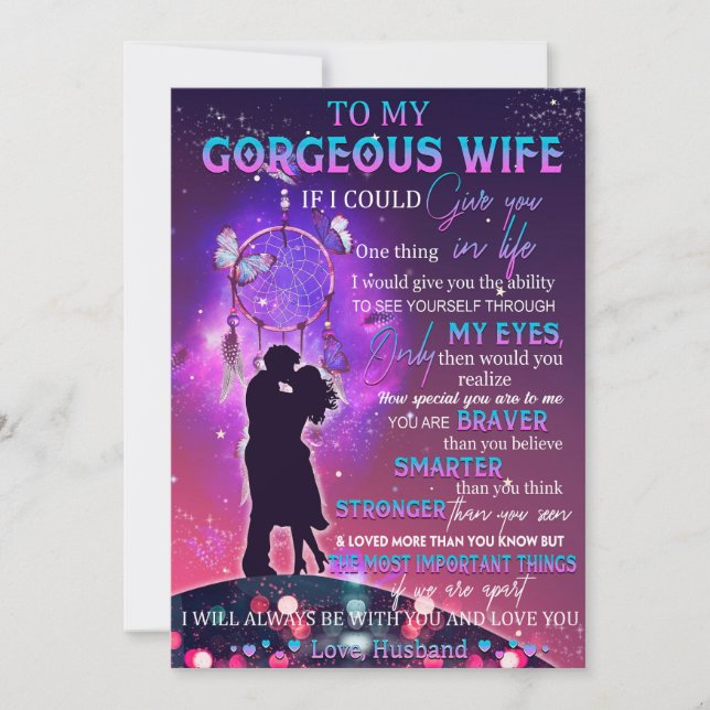 Invitation Si je pouvais vous donner 1 chose dans la vie Mari (Devant)