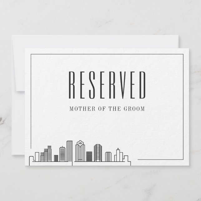 Invitation Siège réservé spécial | Mariage de Houston (Devant)
