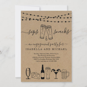 Invitation Sièges et snacks Bière et amuse-gueules