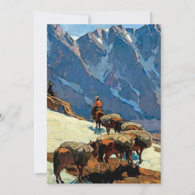 Invitation “Sierra Pass” Art occidental d'Edgar Payne (Devant)