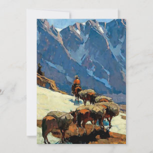 Invitation "Sierra Pass" Western Art par Edgar Payne