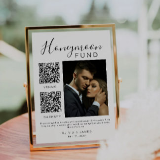 Invitation Signature du Mariage du fonds Lune de miel Photo C