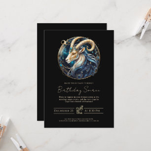 Invitation Signe de la chèvre de mer céleste Capricorne or no