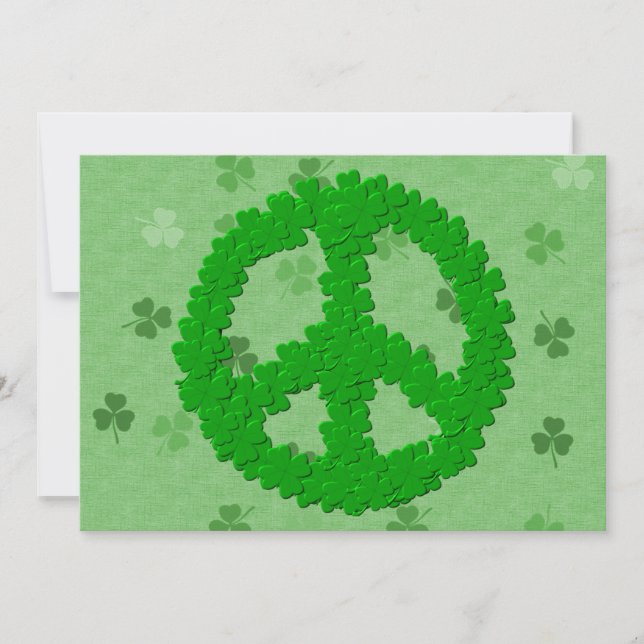 Invitation Signe de paix du jour de St Patrick (Devant)