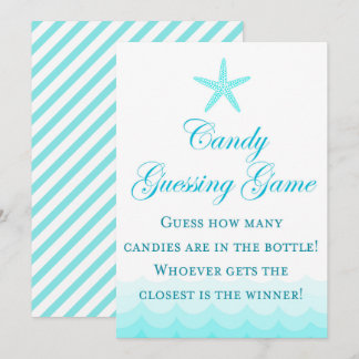Invitation Signe de plage Combien de canettes 5x7"