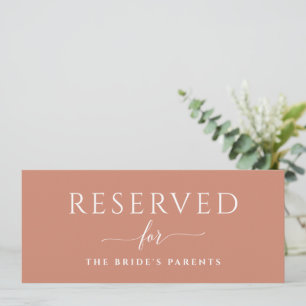 Invitation SIGNE DE RÉSERVATION Mariage Simple Light Terracot