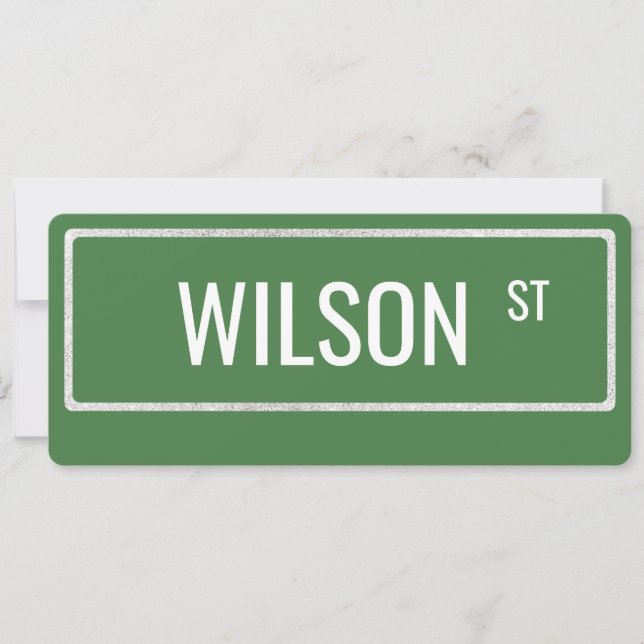 Invitation Signe de rue avec nom personnalisé (Devant)