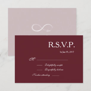 Invitation SIGNE D'INFINITÉ Burgundy Blush Élégant Mariage RS