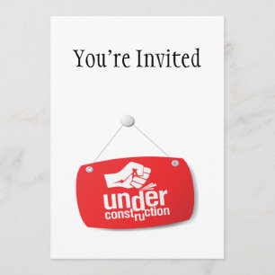 Invitation Signe en construction de livre de poing