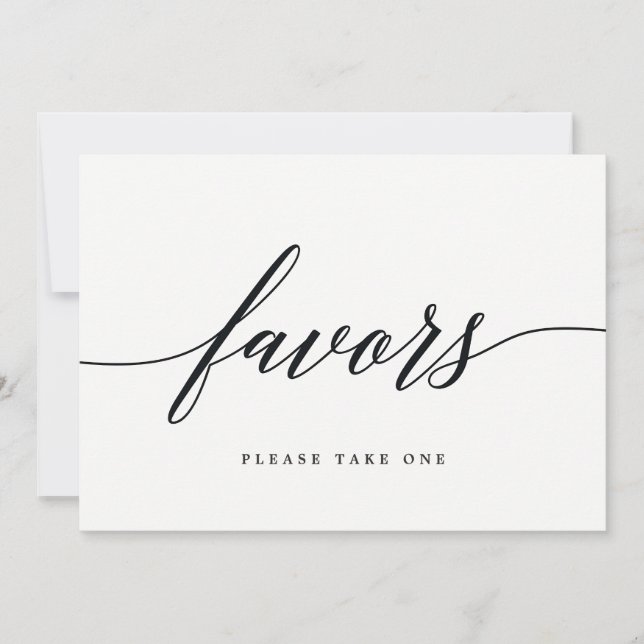 Invitation Signe Faveurs - Script moderne (Devant)