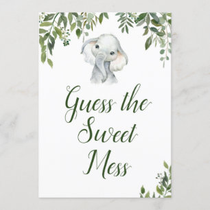 Invitation Signe Jungle Safari Elephant Sweet Mess Taille 5x7
