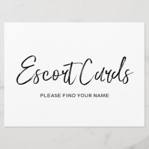Invitation Signe mariage "Cartes d'escorte"   Stylish Lettré