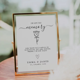 Invitation Signe Mariage Minimaliste En Mémoire D'Amour